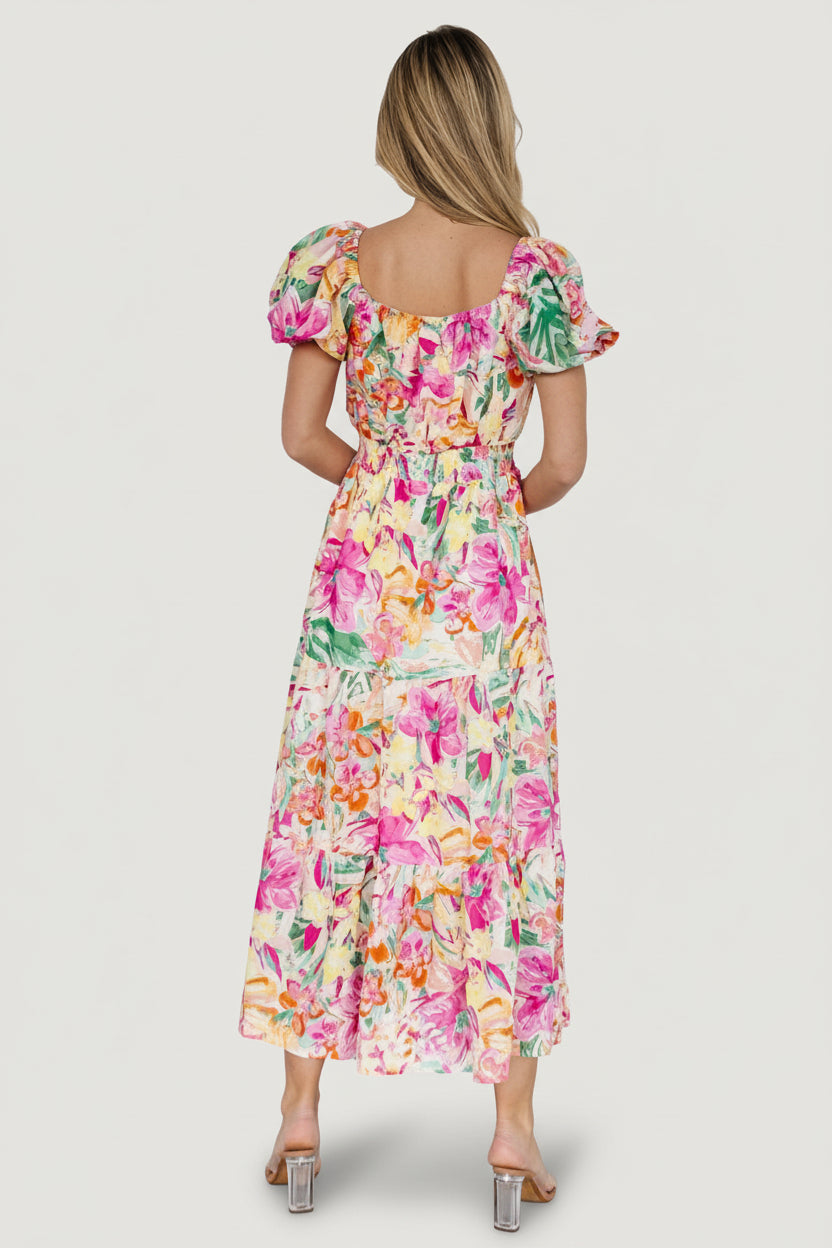 Baltic Born - Denzel Puff Sleeve Midi Dress
