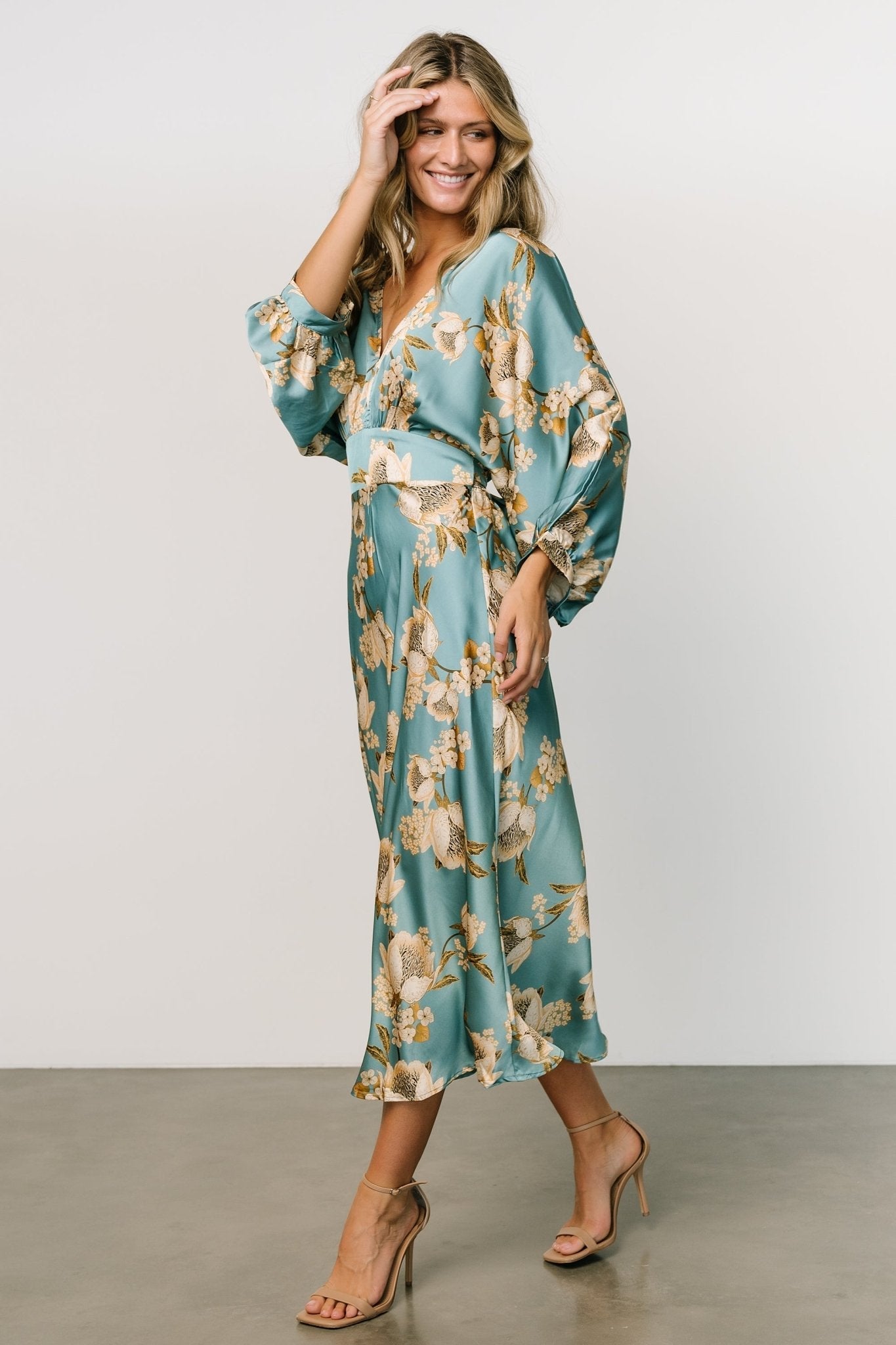 Baltic Born - Joni Satin Midi Dress