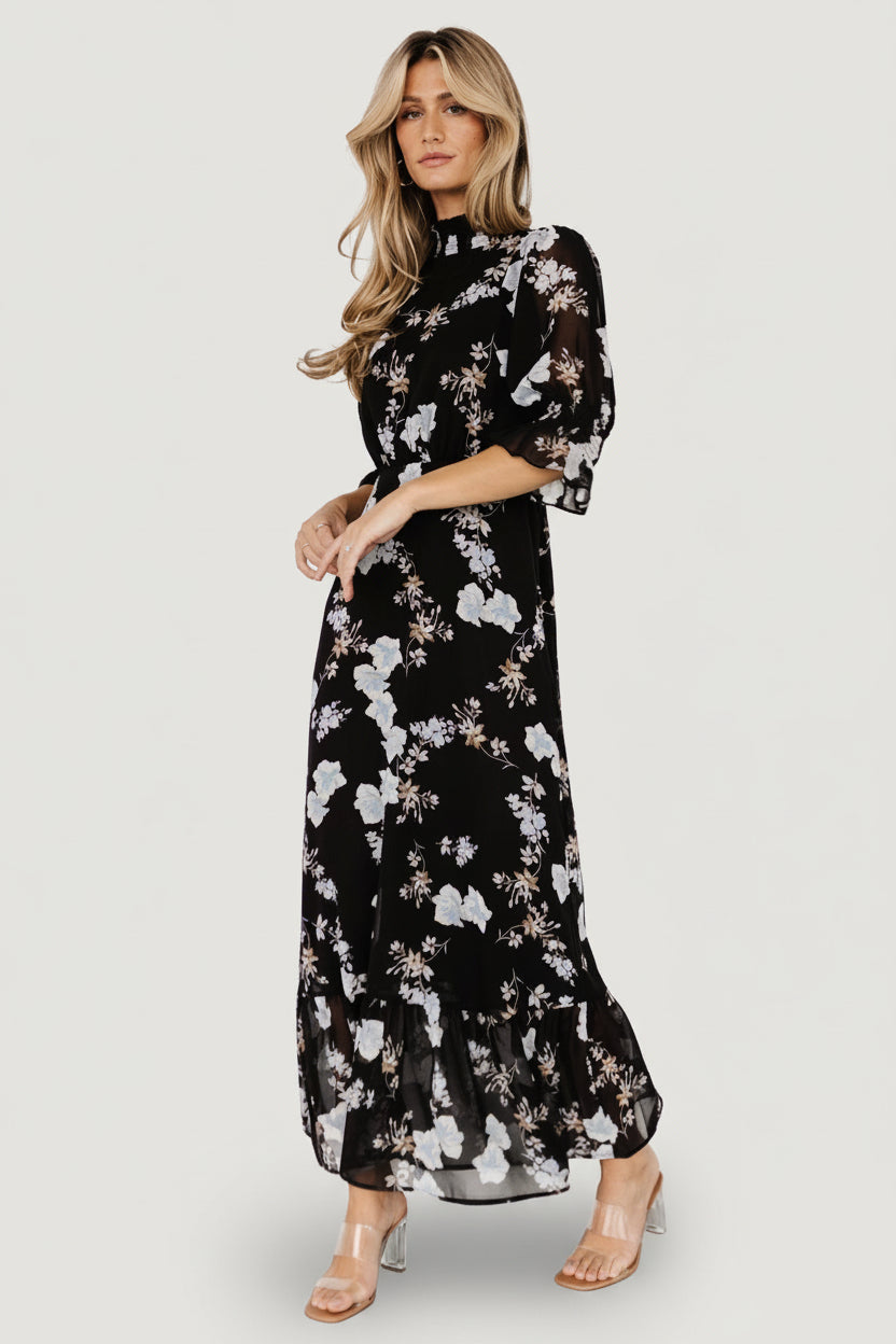 Baltic Born - Marie Mock Neck Maxi Dress