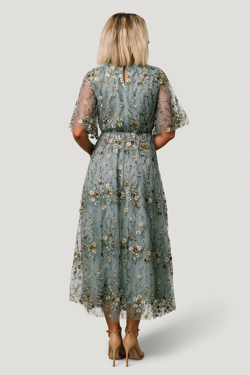 Baltic Born - Arabella Embroidered Tulle Maxi Dress