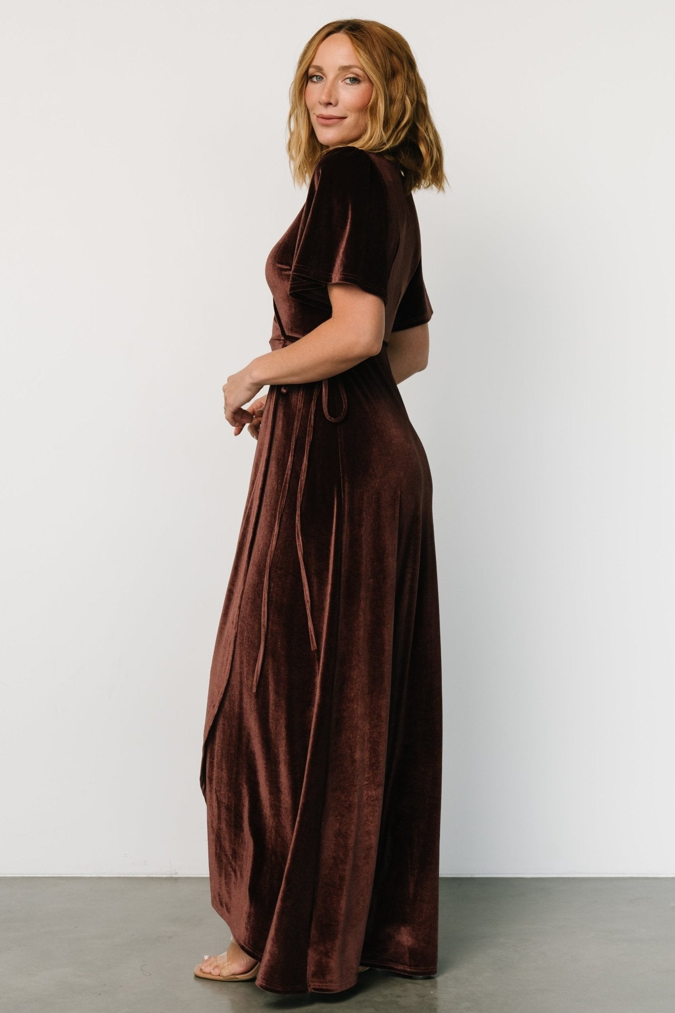 Baltic Born - Katelyn Velvet Maxi Wrap Dress