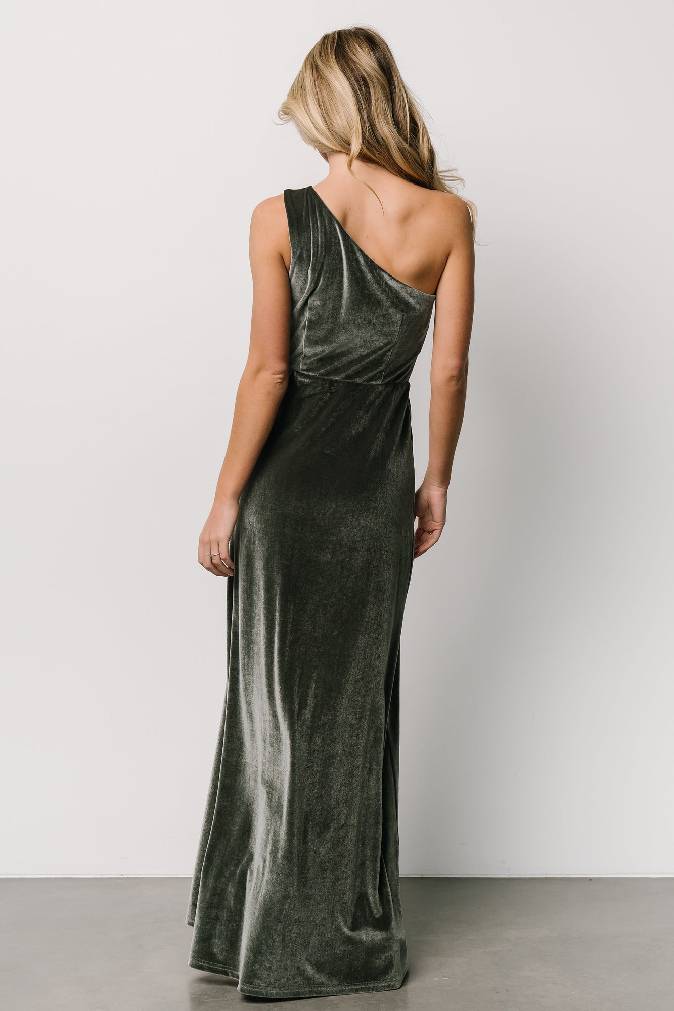 Baltic Born - Tatiana Velvet One Shoulder Maxi Dress
