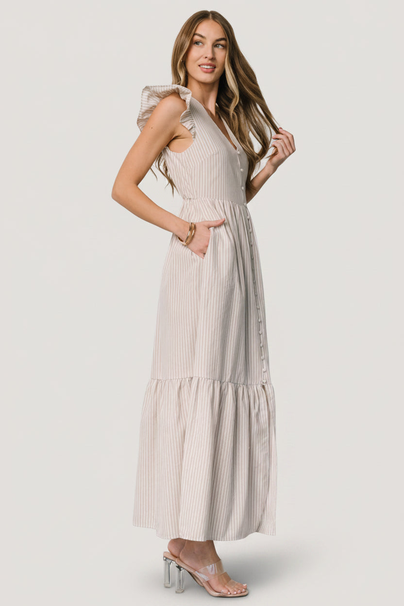 Baltic Born - Hettie Button Maxi Dress