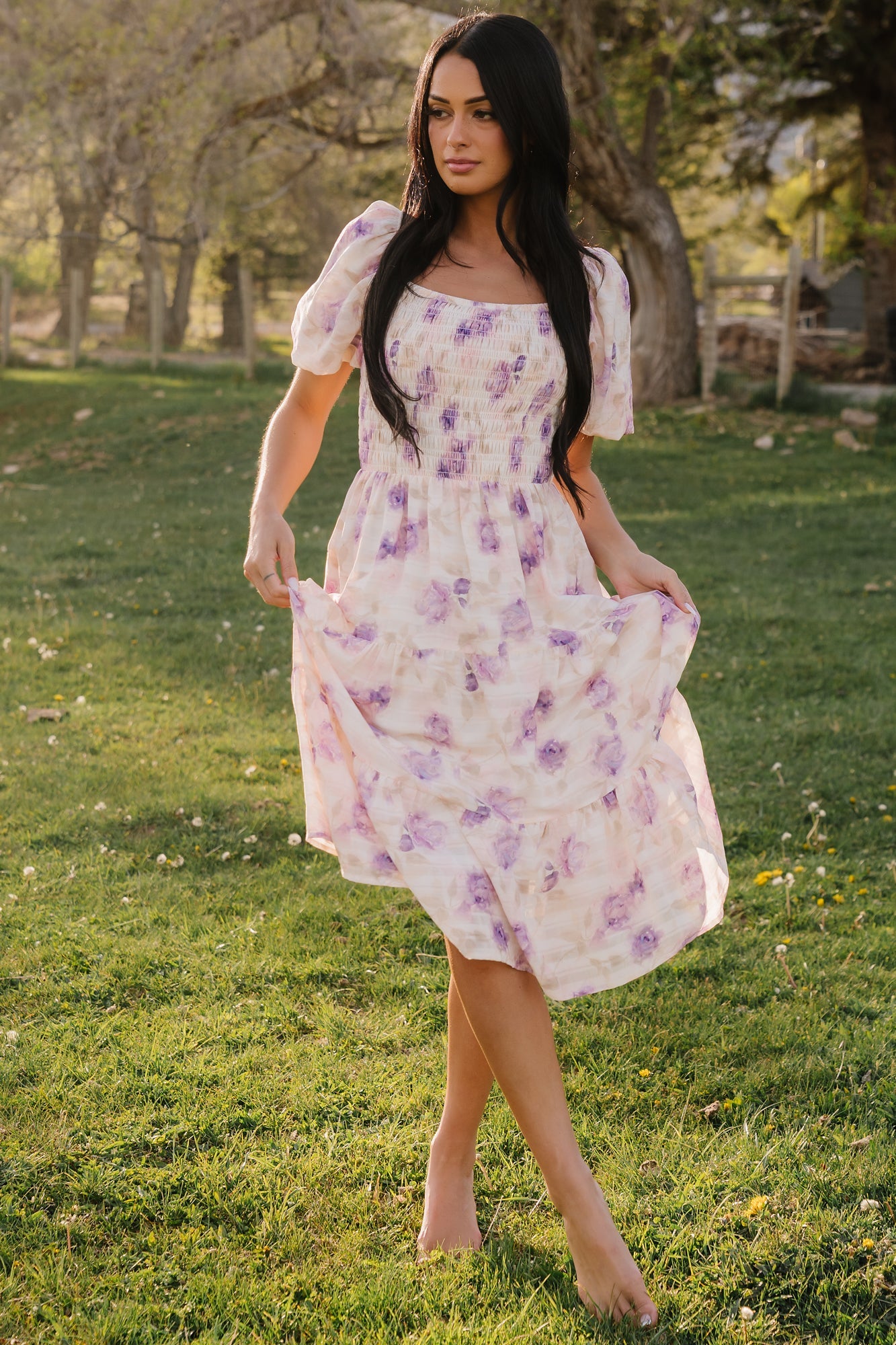 Baltic Born - Mattea Smocked Midi Dress
