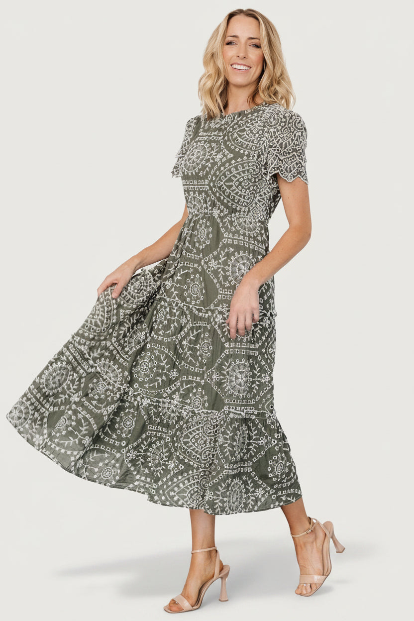 Baltic Born - Mirabel Eyelet Midi Dress