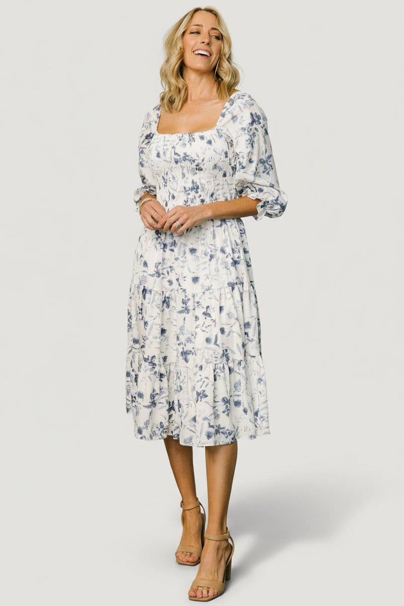 Baltic Born - Marta Smocked Midi Dress