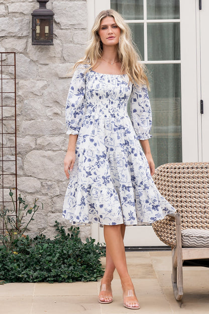 Baltic Born - Marta Smocked Midi Dress