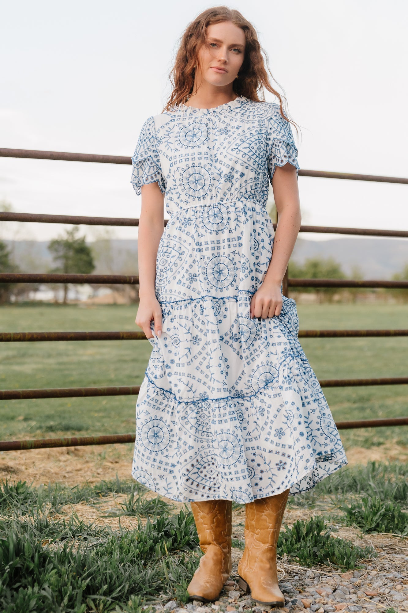 Baltic Born - Mirabel Eyelet Midi Dress