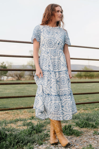 Baltic Born - Mirabel Eyelet Midi Dress