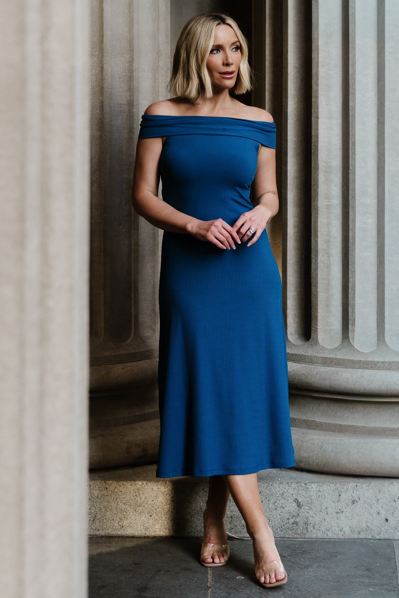 Baltic Born - Kay Off Shoulder Midi Dress