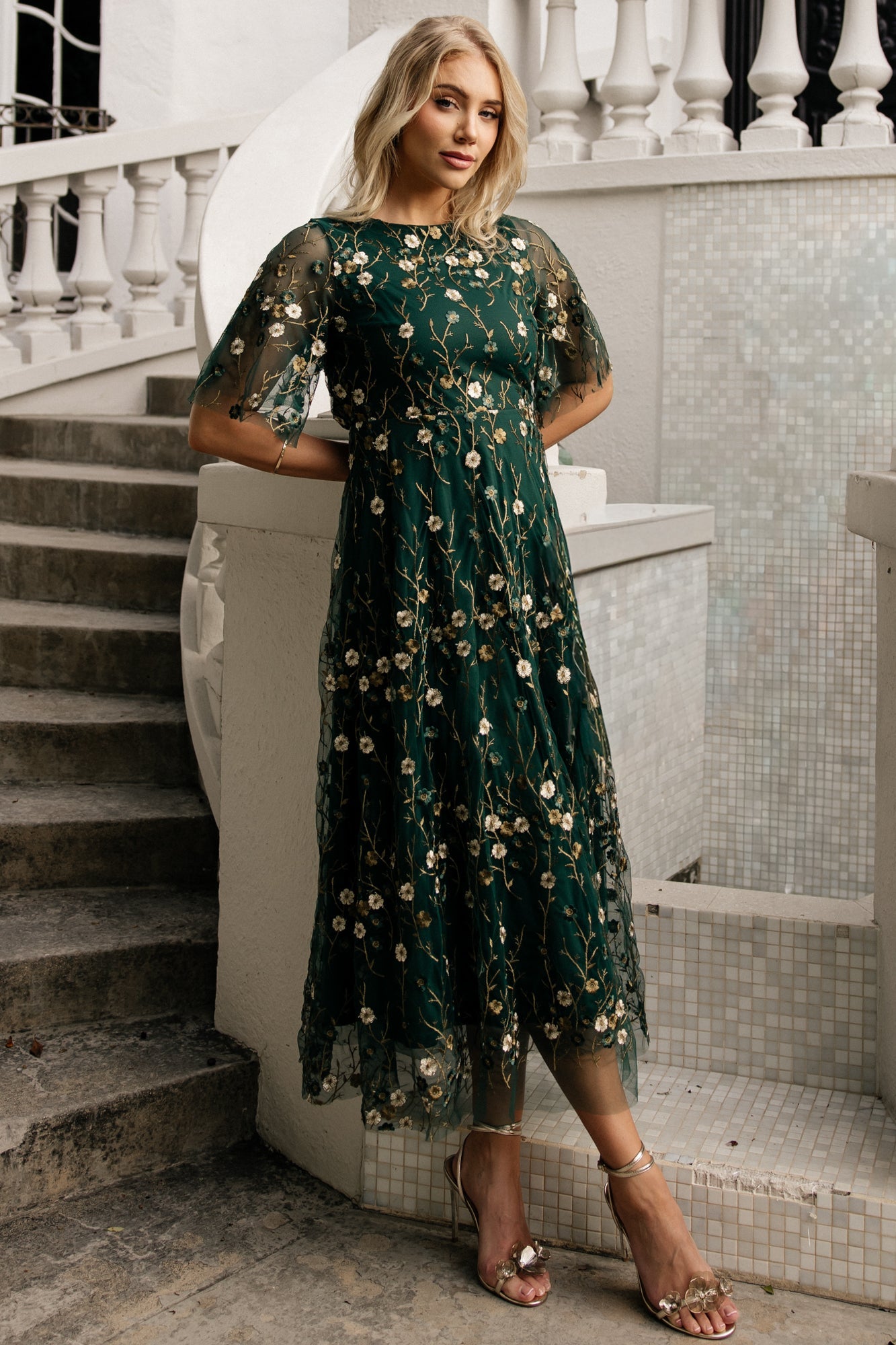 Baltic Born - Arabella Embroidered Tulle Maxi Dress