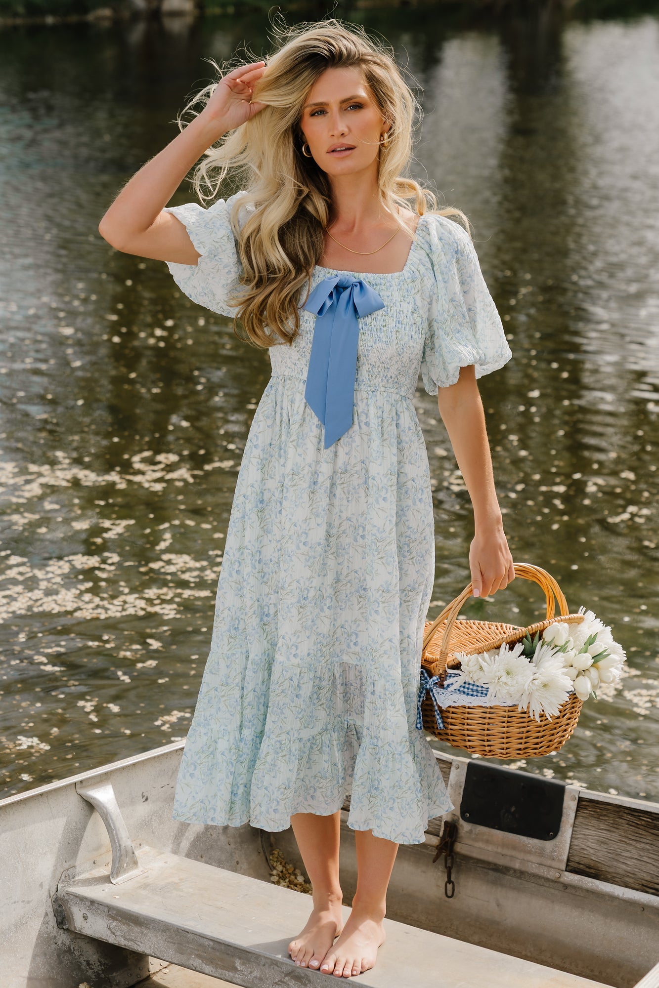 Baltic Born - Jane Bow Midi Dress