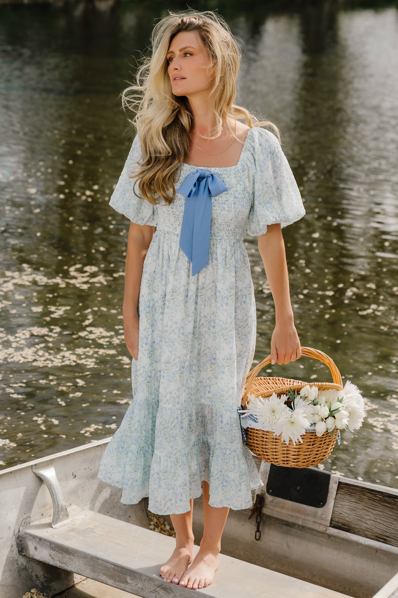 Baltic Born - Jane Bow Midi Dress