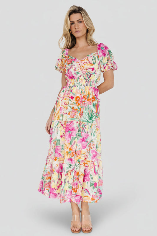 Baltic Born - Denzel Puff Sleeve Midi Dress