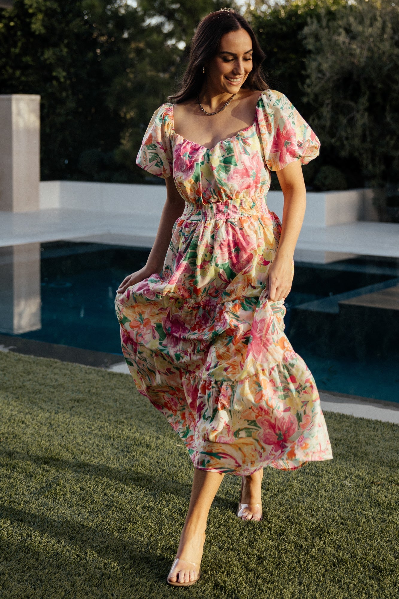 Baltic Born - Denzel Puff Sleeve Midi Dress