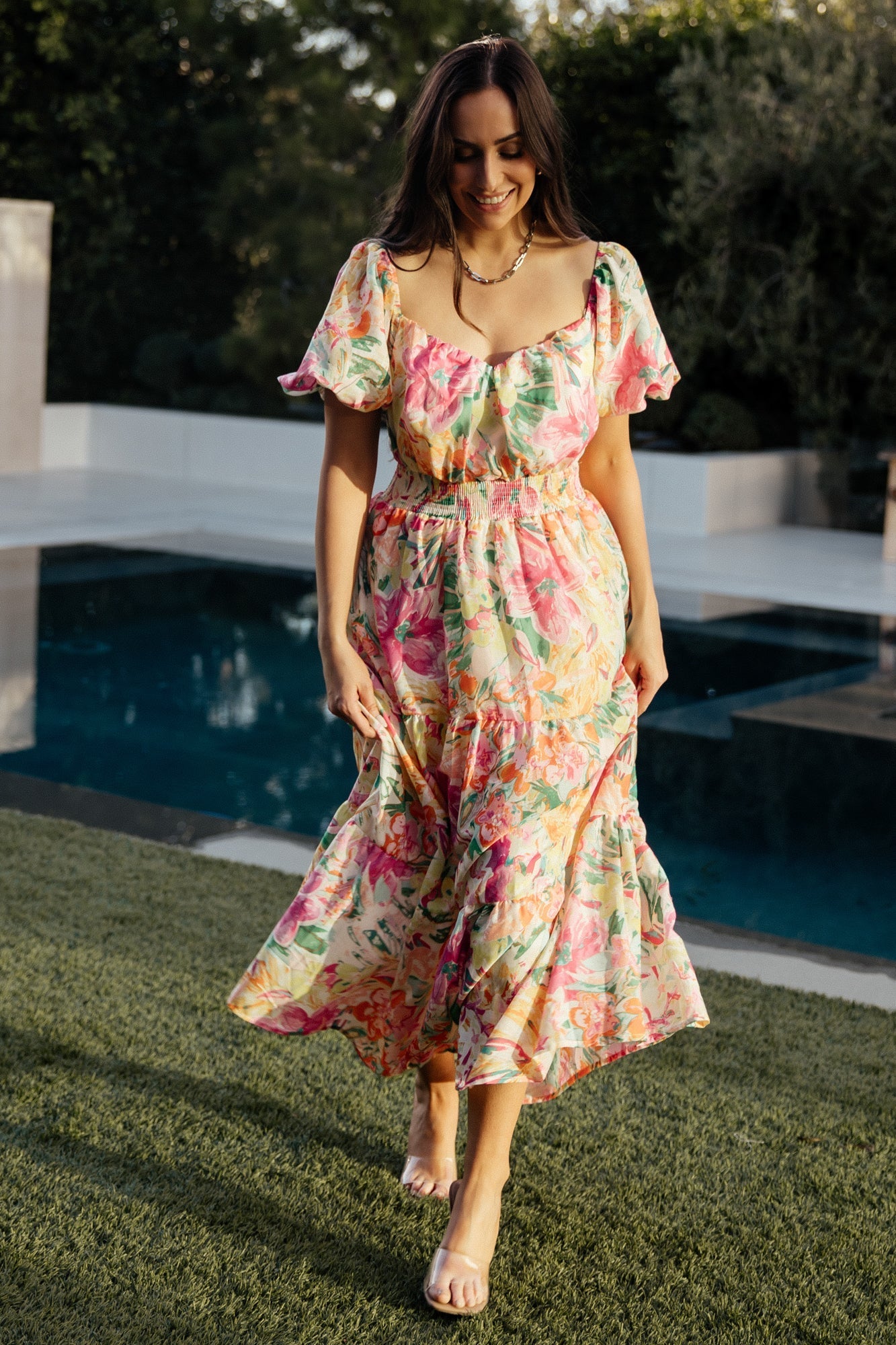 Baltic Born - Denzel Puff Sleeve Midi Dress