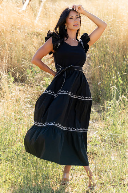 Baltic Born - Elisa Embroidered Midi Dress