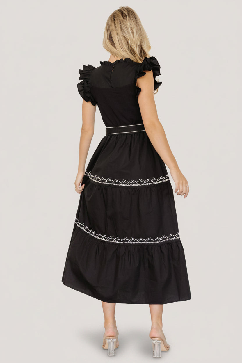 Baltic Born - Elisa Embroidered Midi Dress
