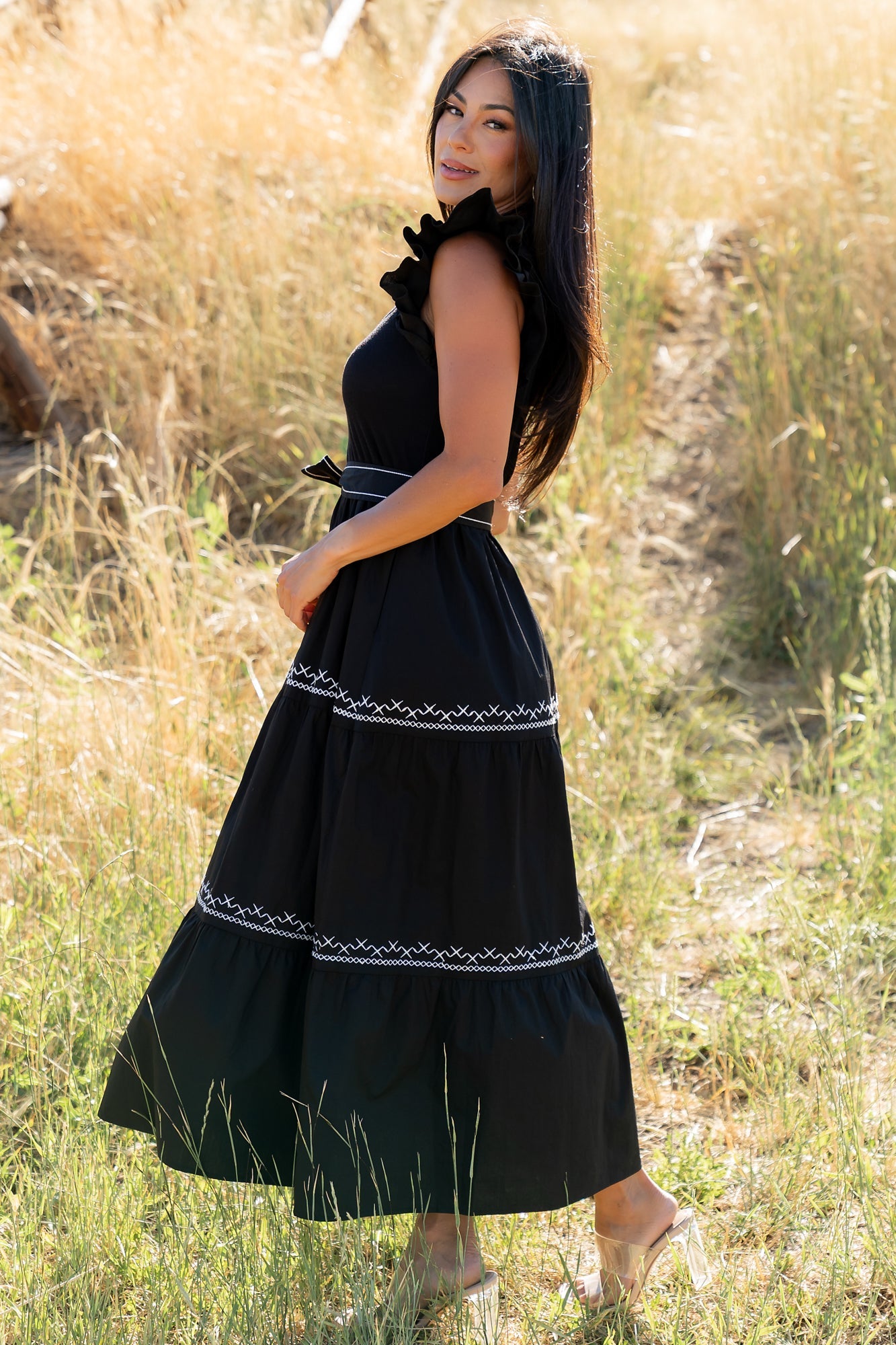 Baltic Born - Elisa Embroidered Midi Dress
