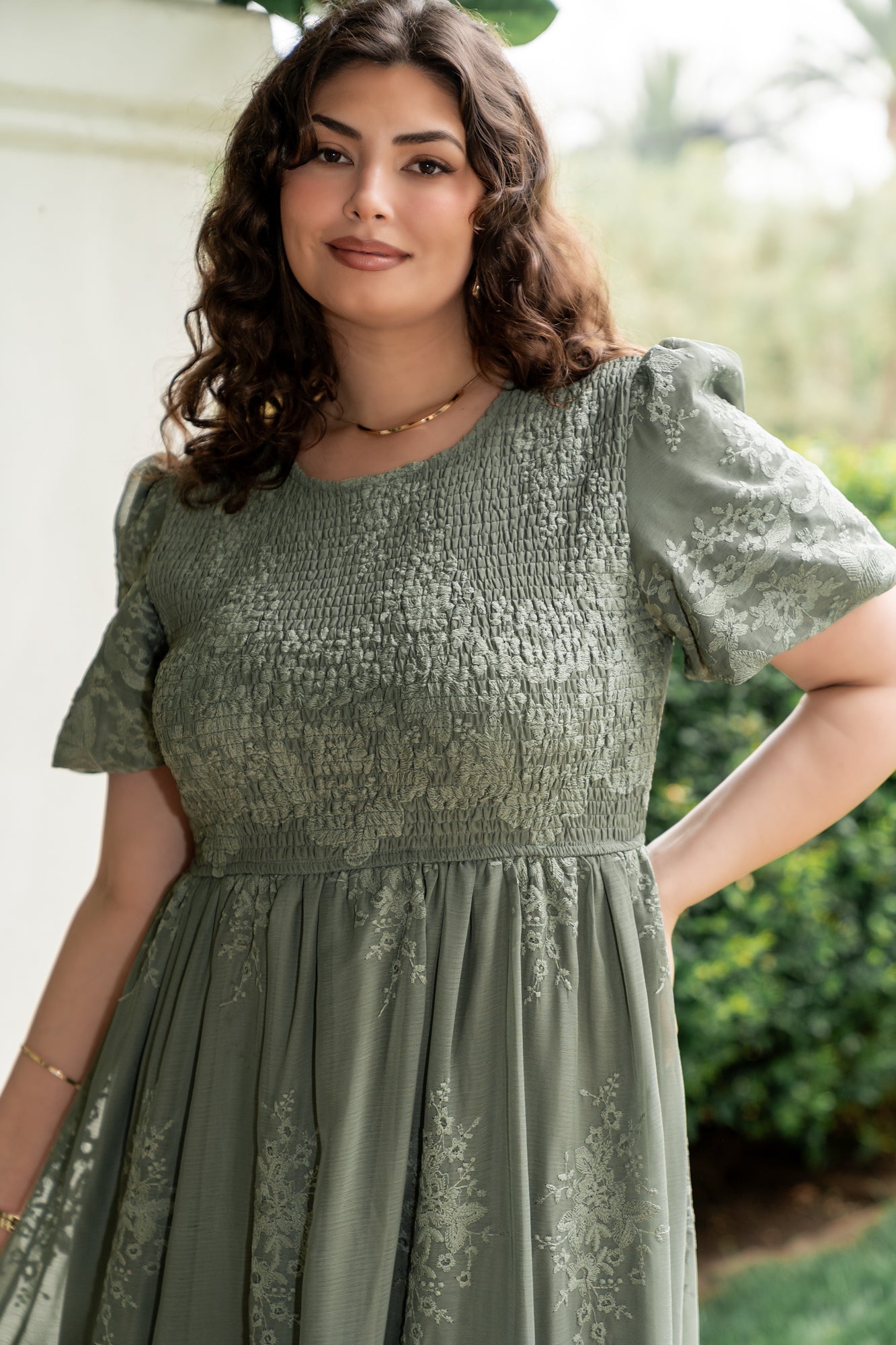 Baltic Born - Corrine Embroidered Midi Dress