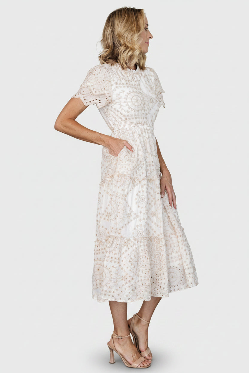 Baltic Born - Mirabel Eyelet Midi Dress