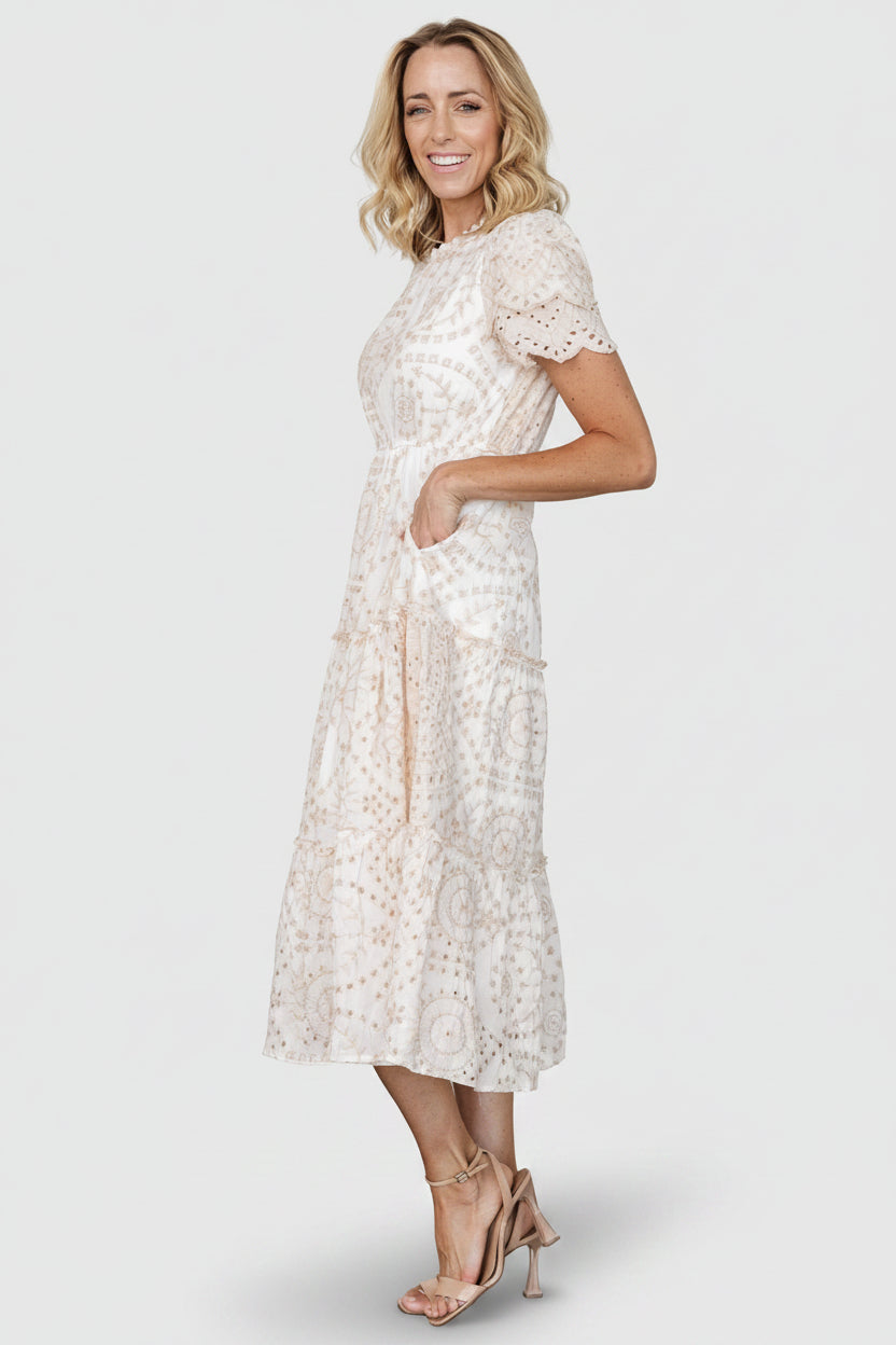 Baltic Born - Mirabel Eyelet Midi Dress