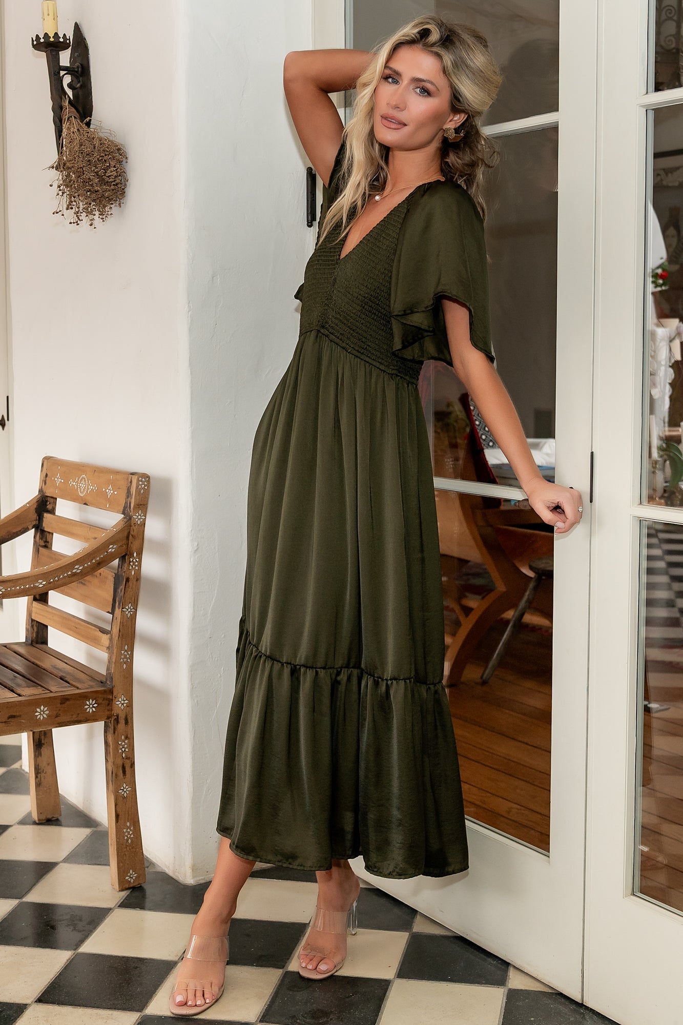 Baltic Born - Lovell Smocked Midi Dress