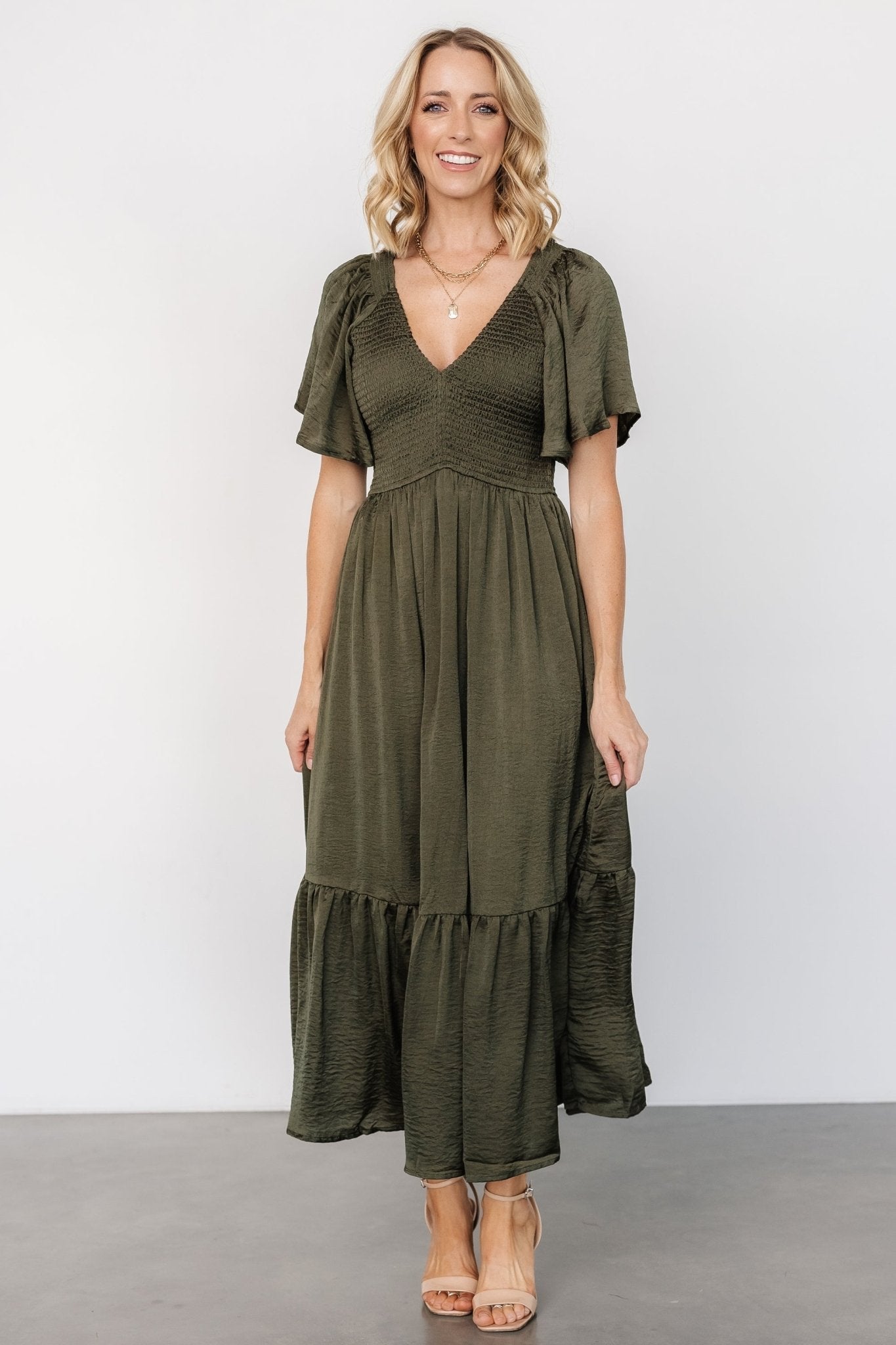 Baltic Born - Lovell Smocked Midi Dress