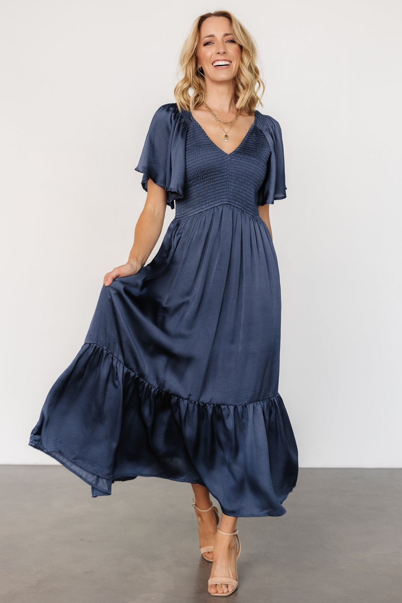 Baltic Born - Lovell Smocked Midi Dress