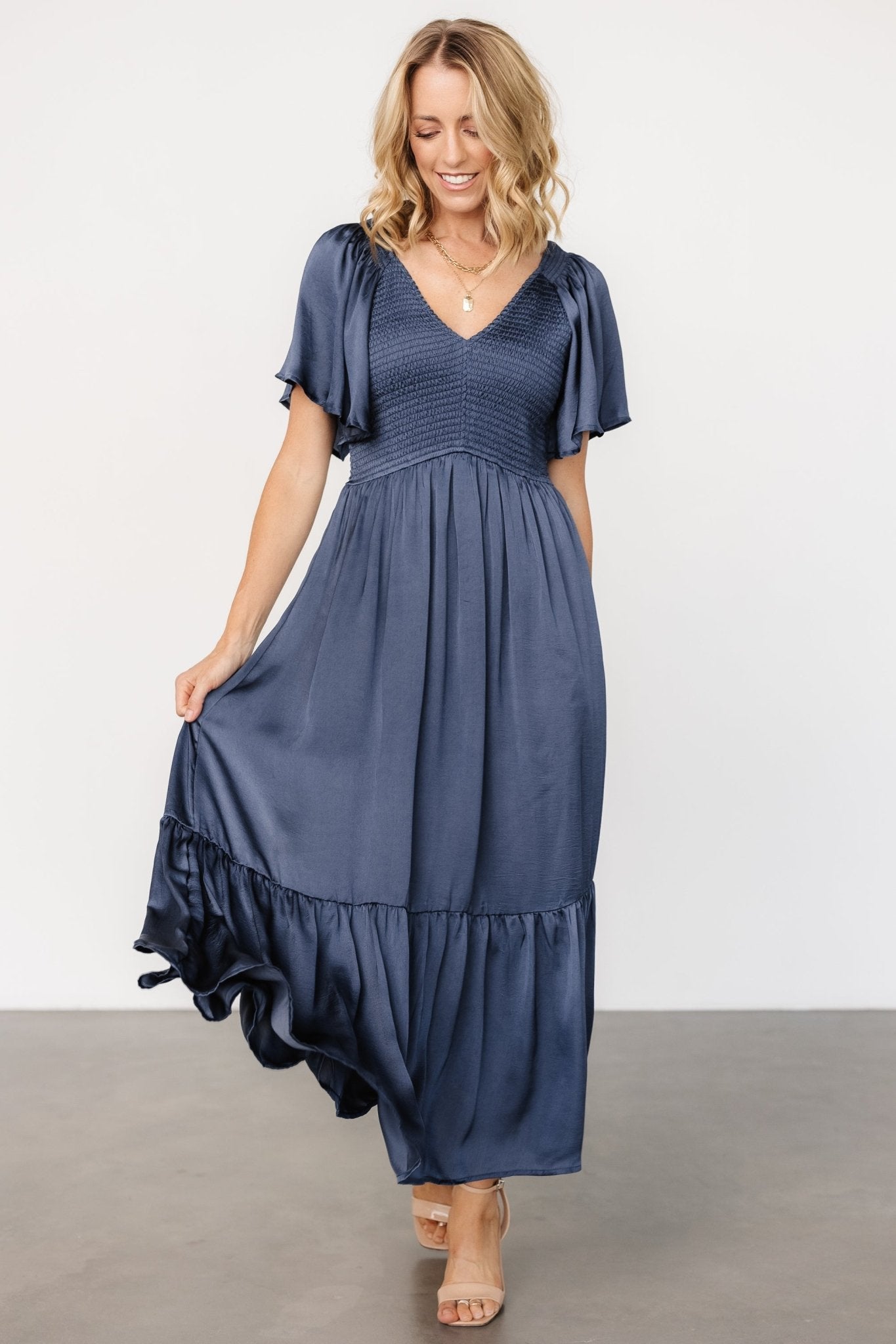 Baltic Born - Lovell Smocked Midi Dress