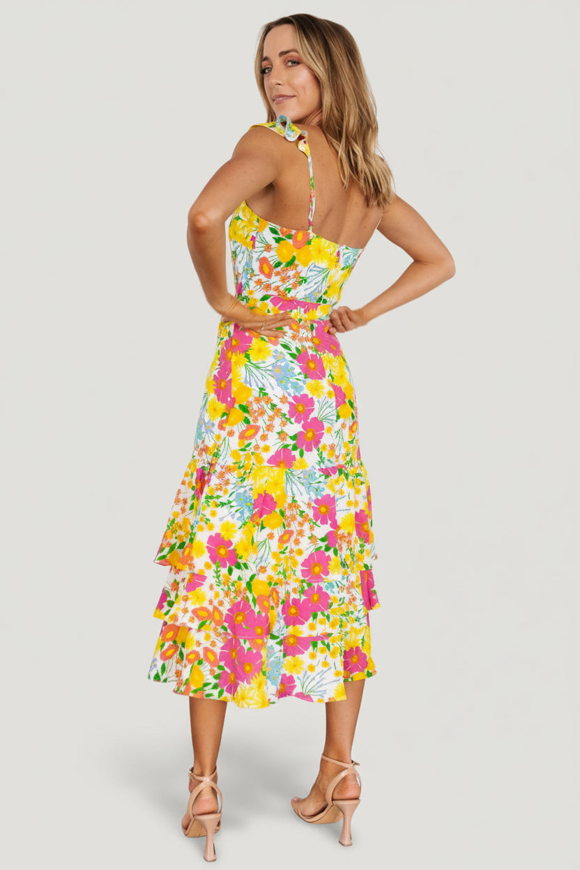 Baltic Born - Dani Ruffle Tiered Midi Dress