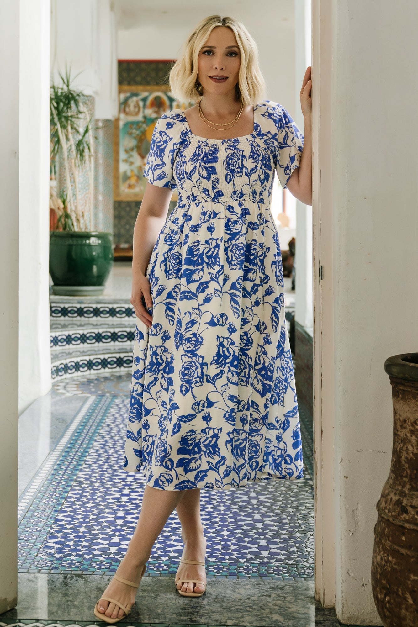 Baltic Born - Dolores Smocked Midi Dress