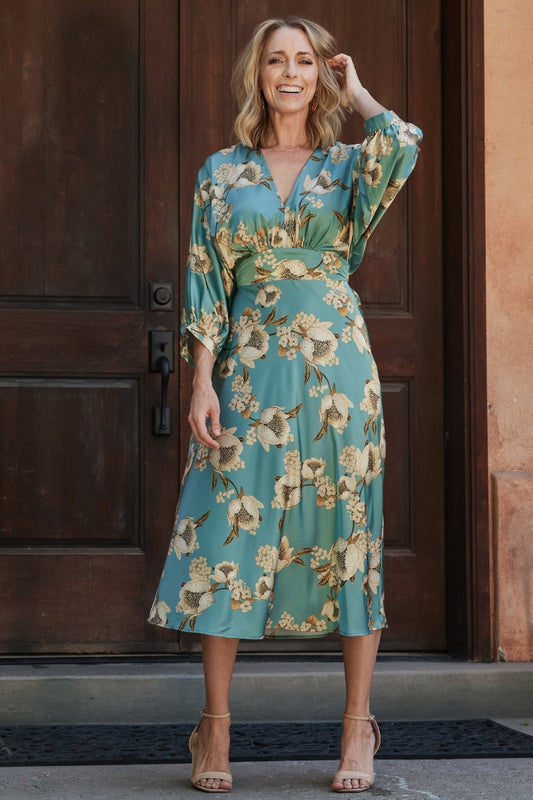 Baltic Born - Joni Satin Midi Dress