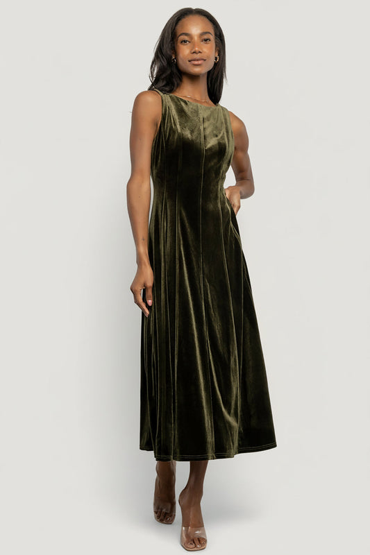 Baltic Born - Annika Velvet Midi Dress