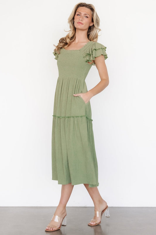 Baltic Born - Jacie Smocked Midi Dress