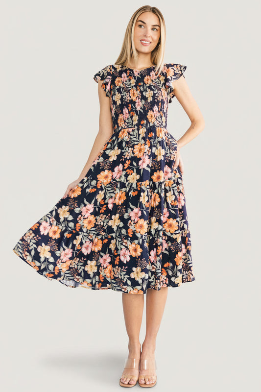 Baltic Born - Loretta Smocked Midi Dress