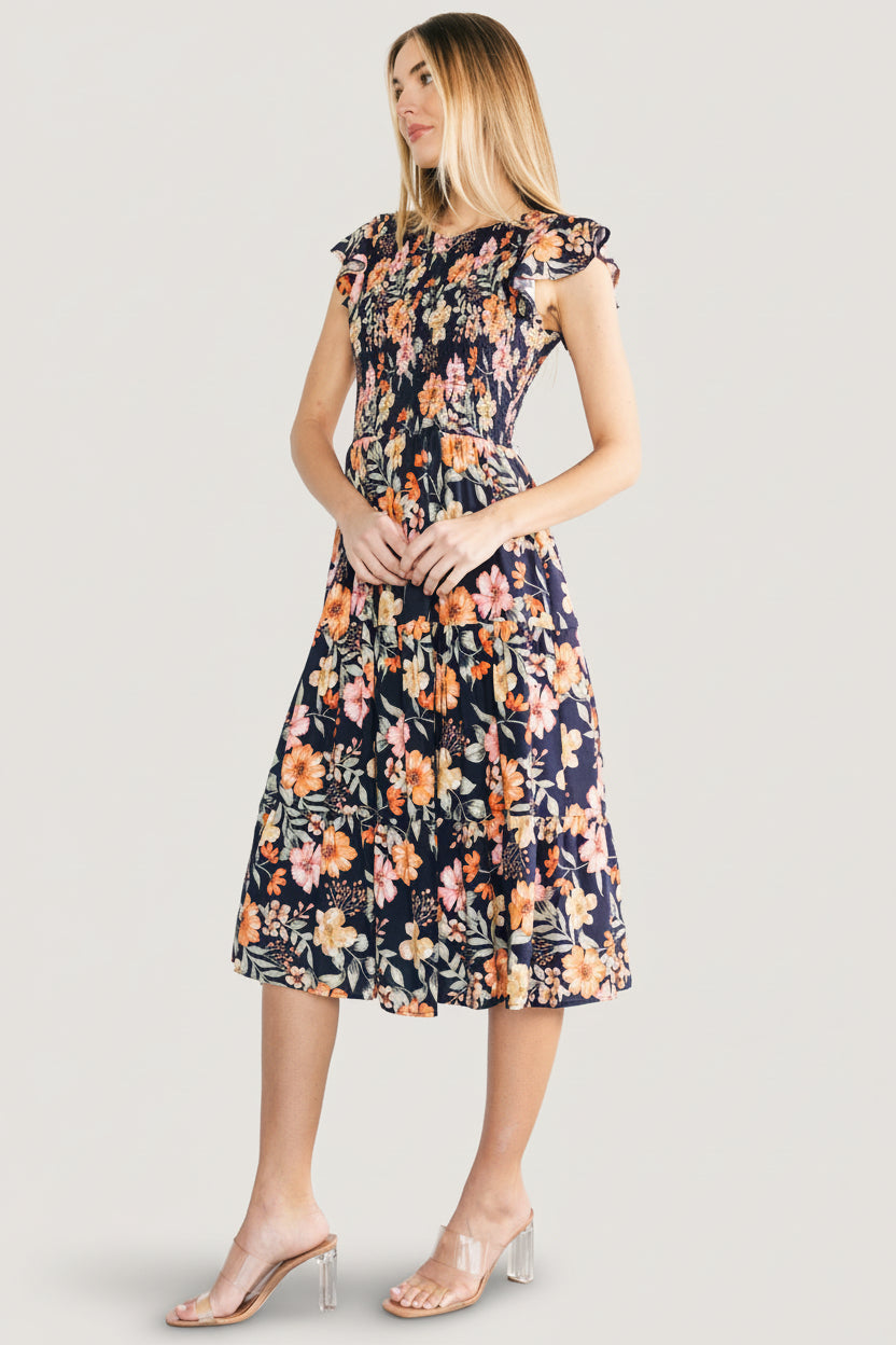 Baltic Born - Loretta Smocked Midi Dress