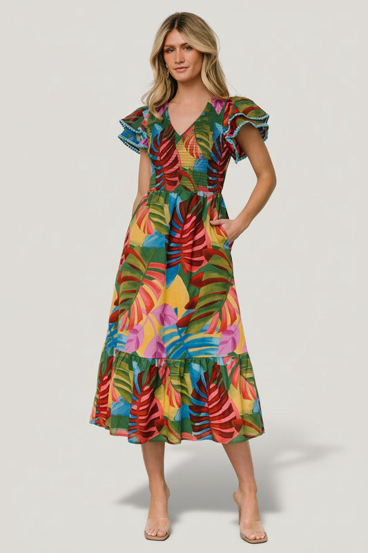 Baltic Born - Marielle Smocked Midi Dress
