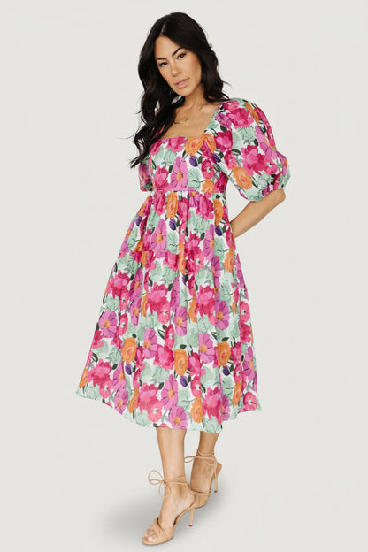 Baltic Born - Aimee Puff Sleeve Midi Dress