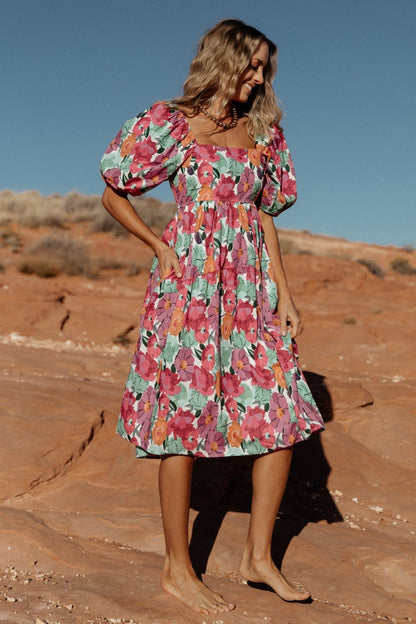 Baltic Born - Aimee Puff Sleeve Midi Dress