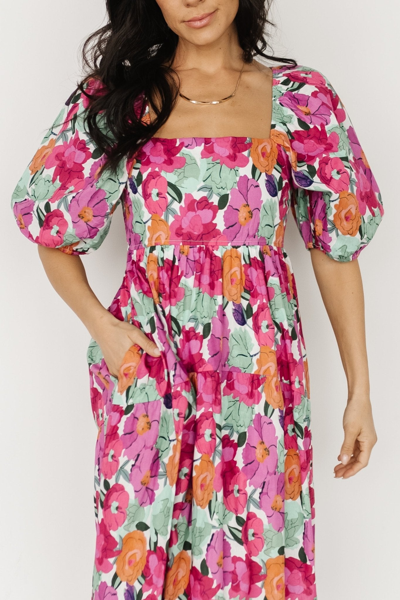 Baltic Born - Aimee Puff Sleeve Midi Dress