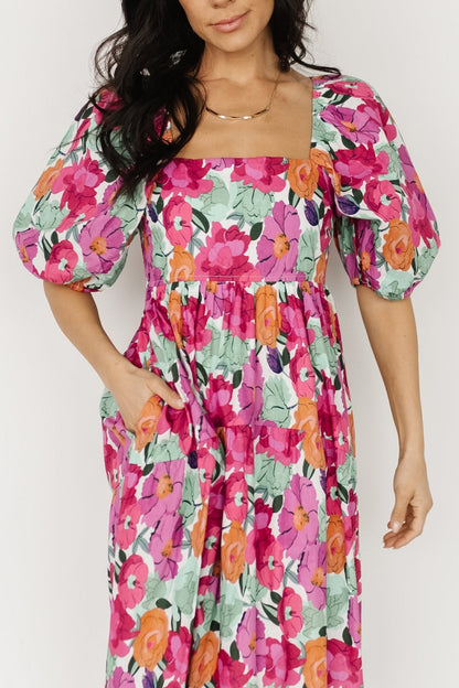 Baltic Born - Aimee Puff Sleeve Midi Dress