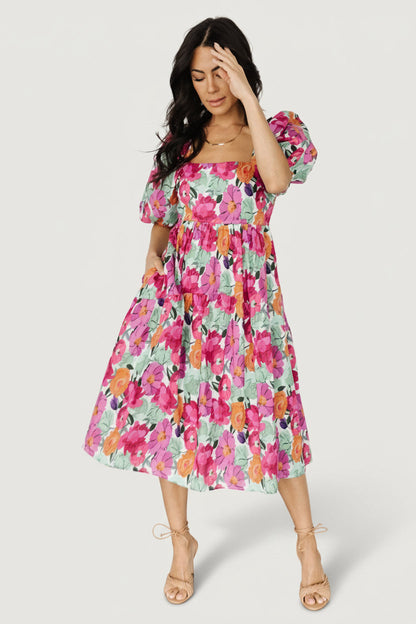 Baltic Born - Aimee Puff Sleeve Midi Dress