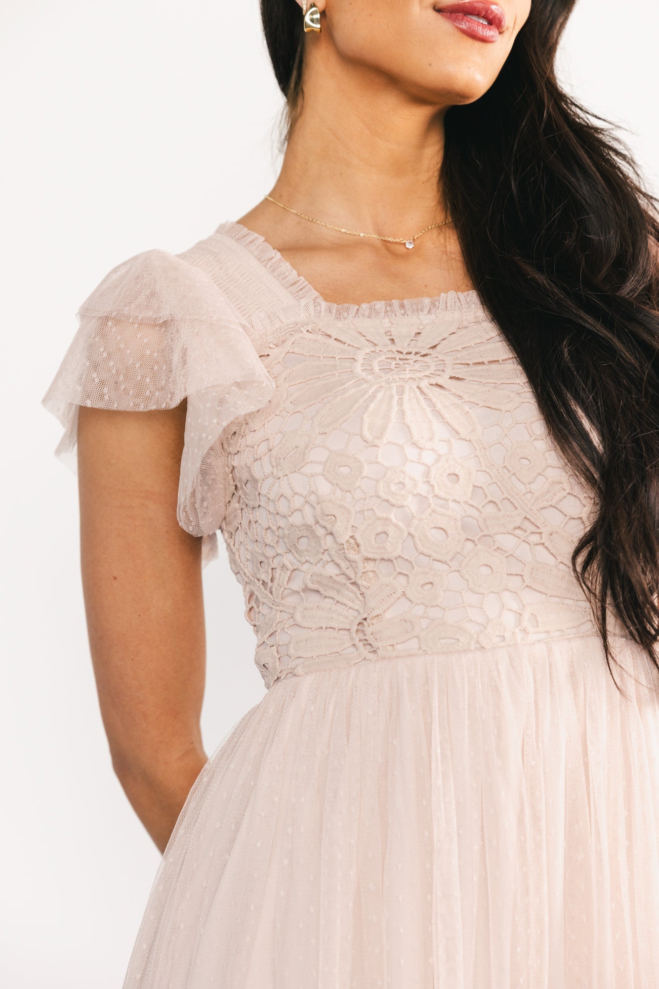 Baltic Born - Elowyn Lace Top Midi Dress