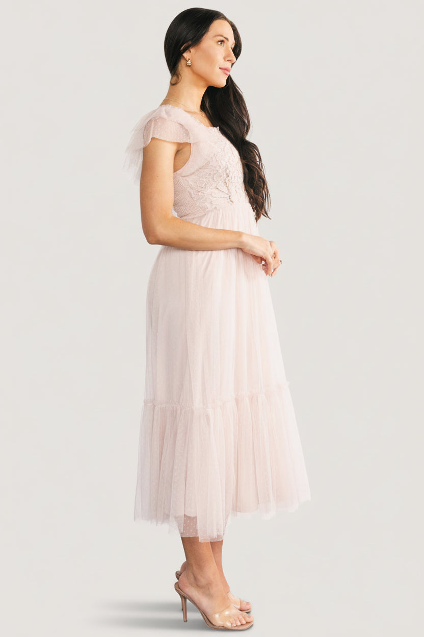 Baltic Born - Elowyn Lace Top Midi Dress