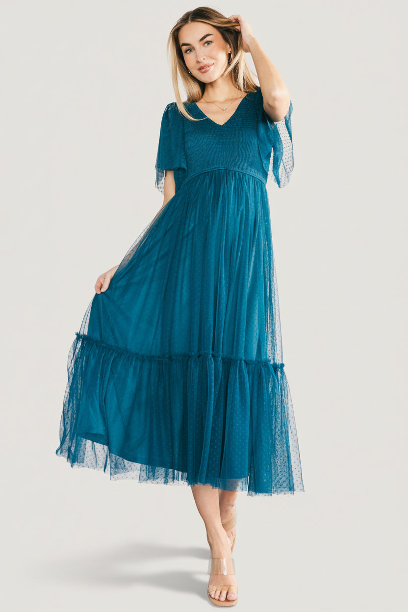 Baltic Born - Martha Smocked Tulle Dress