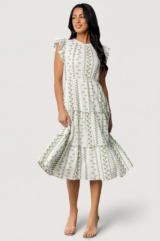 Baltic Born - Frida Embroidered Midi Dress