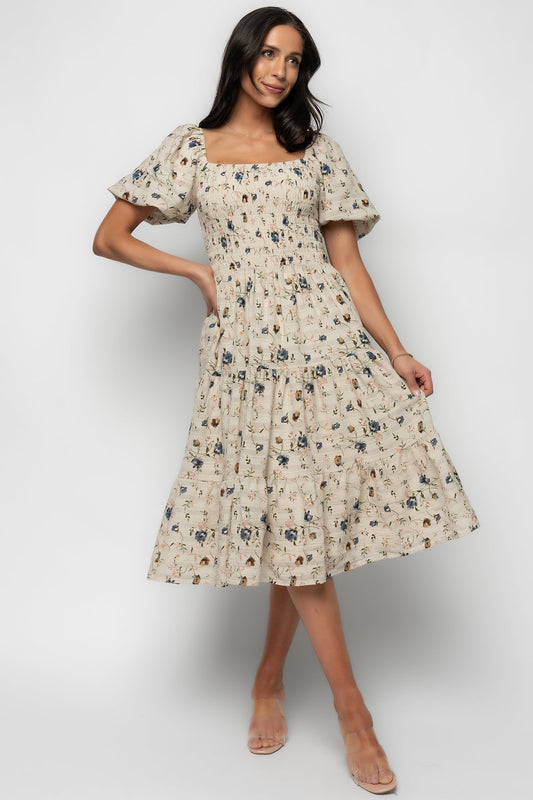 Baltic Born - Mattea Smocked Midi Dress