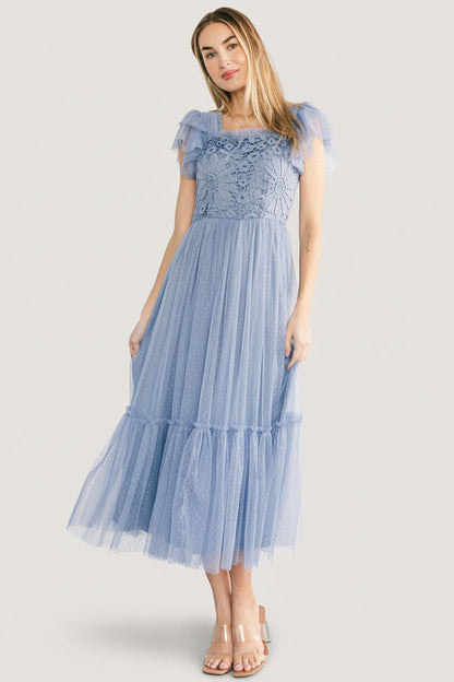 Baltic Born - Elowyn Lace Top Midi Dress