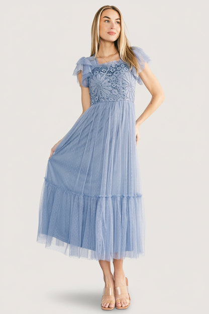 Baltic Born - Elowyn Lace Top Midi Dress